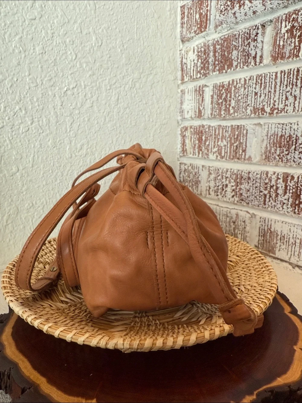 Madewell Leather Drawstring Crossbody Bag